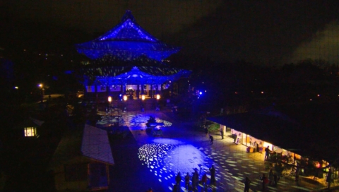 善光寺表参道イルミネーション　善光寺　映像制作